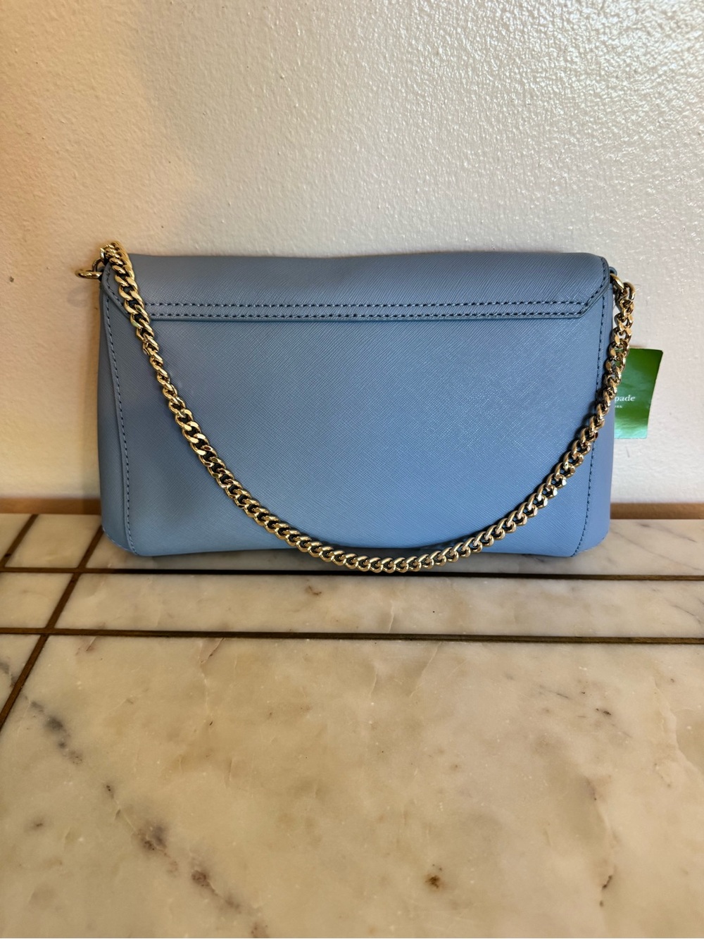 NWT kate spade Blue Leather Crossbody/Shoulder Bag with detachable leather strap - Picture 5 of 16